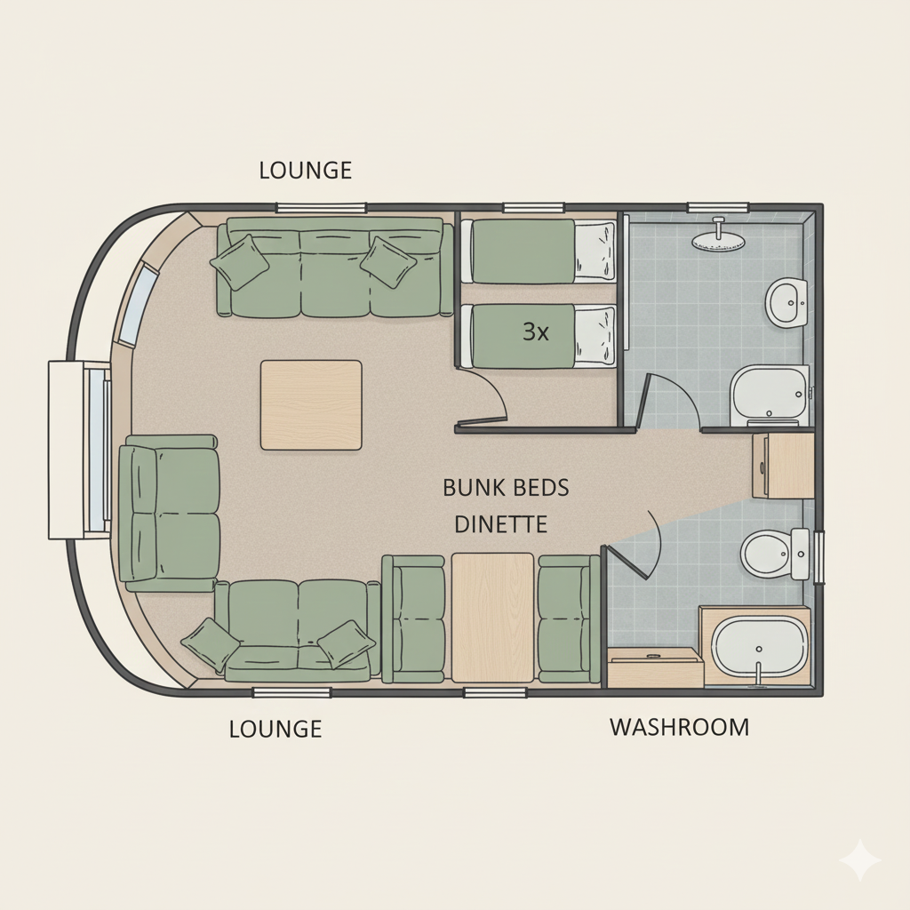 Side Bunks floorplan
